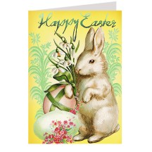 Bunny with Snowdrops Easter Card ~ England